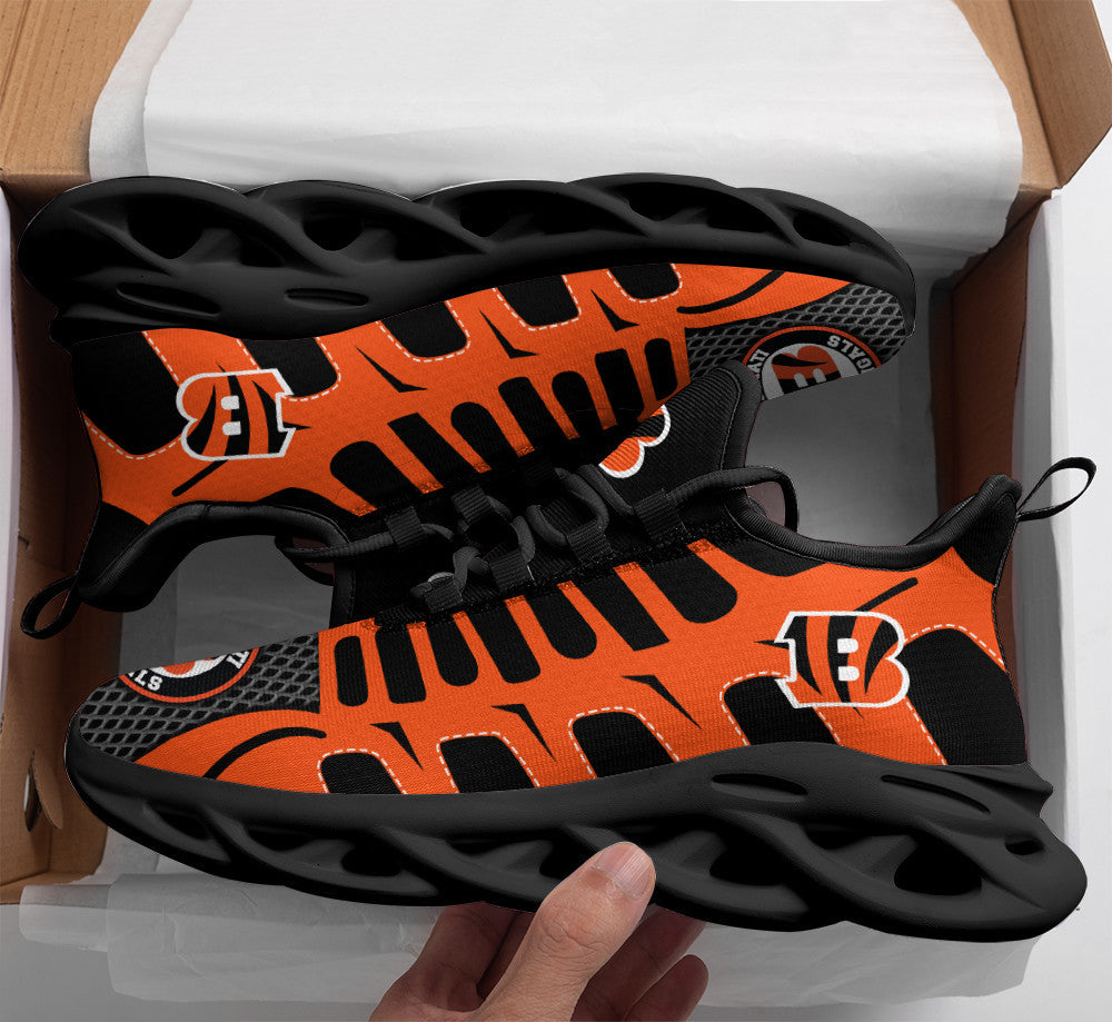Ideafootwear Cincinnati Bengals NFL Max Soul Shoes Sneakers For Men And Women