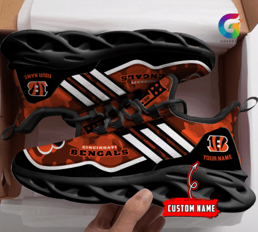 Ideafootwear Cincinnati Bengals NFL Max Soul Shoes Sneakers For Men And Women
