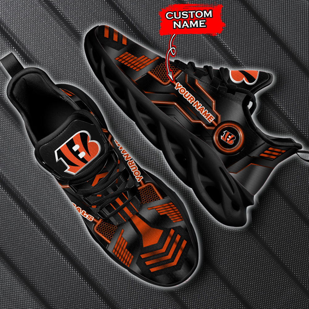 Ideafootwear Cincinnati Bengals NFL Max Soul Shoes Sneakers For Men And Women