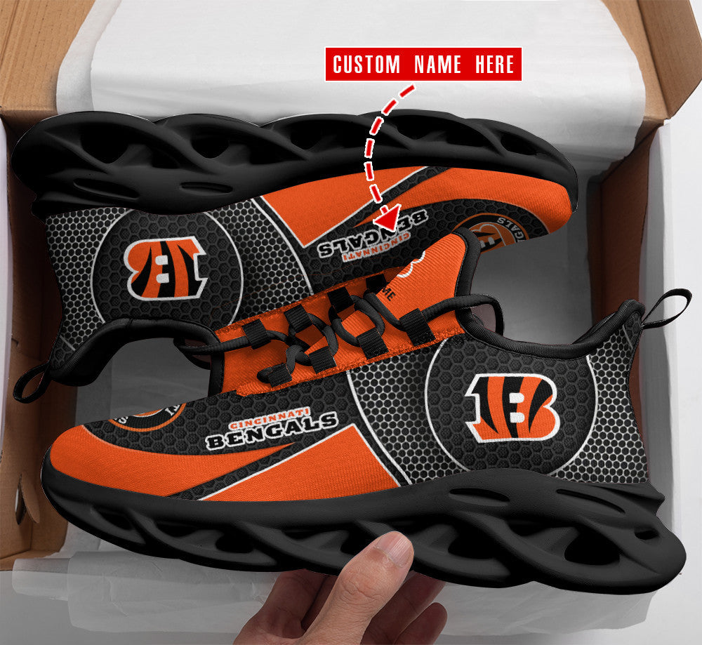 Ideafootwear Cincinnati Bengals NFL Max Soul Shoes Sneakers For Men And Women