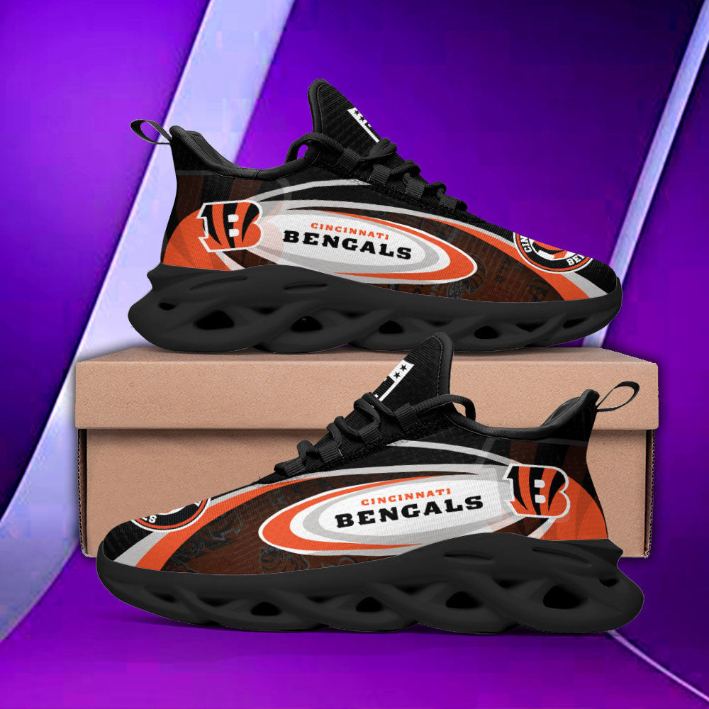 Ideafootwear Cincinnati Bengals NFL Max Soul Shoes Sneakers For Men And Women