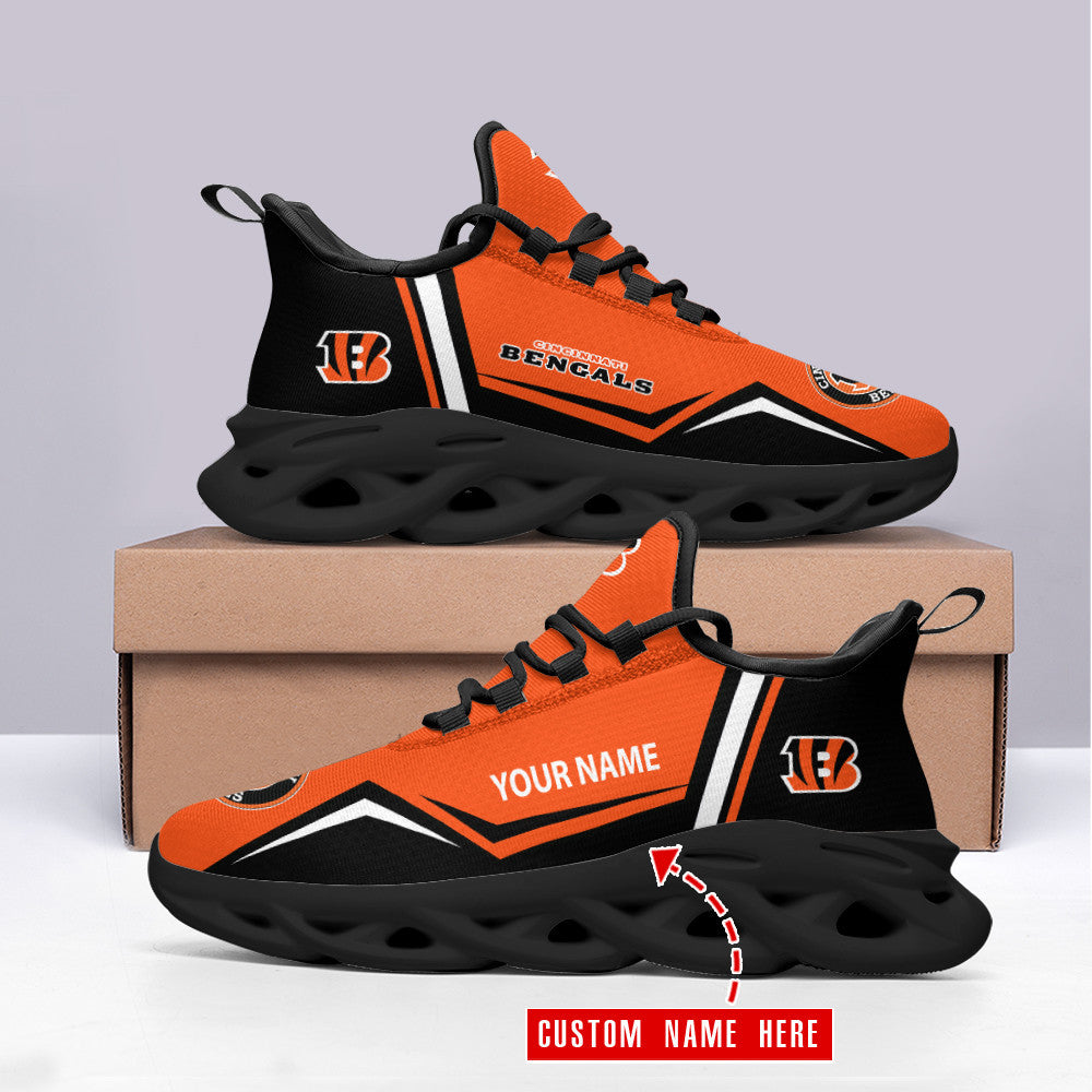 Ideafootwear Cincinnati Bengals NFL Max Soul Shoes Sneakers For Men And Women