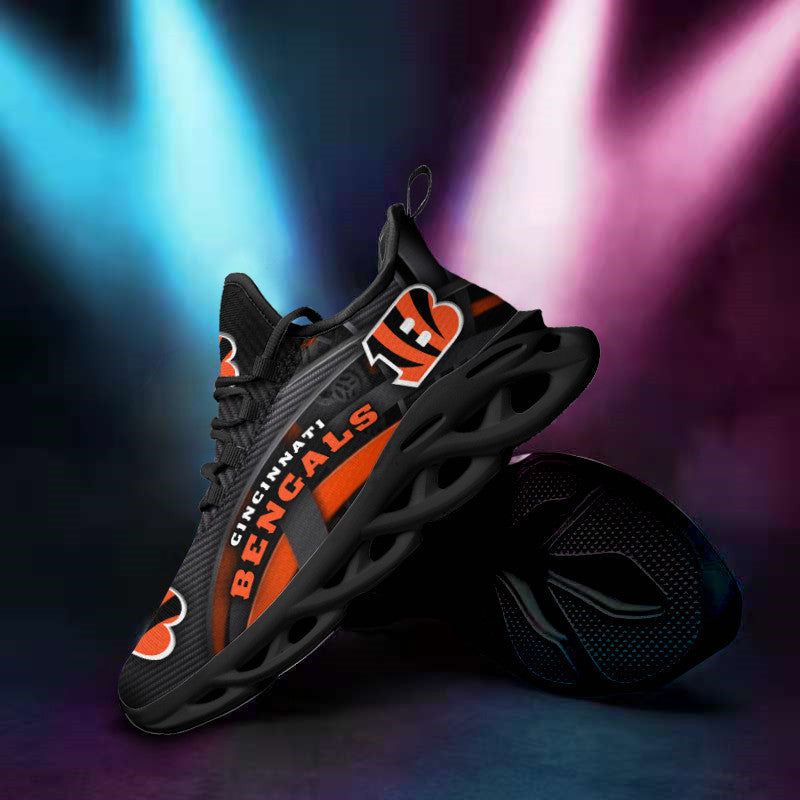 Ideafootwear Cincinnati Bengals NFL Max Soul Shoes Sneakers For Men And Women