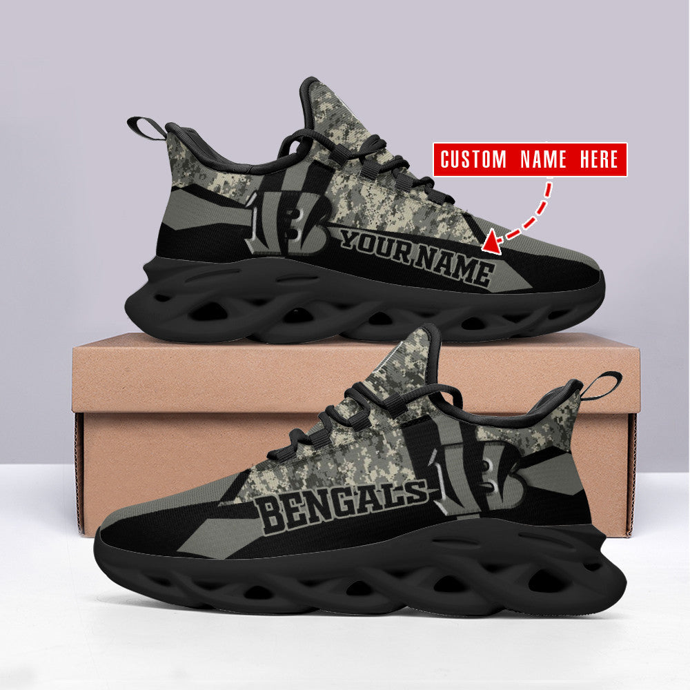 Ideafootwear Cincinnati Bengals NFL Max Soul Shoes Sneakers For Men And Women