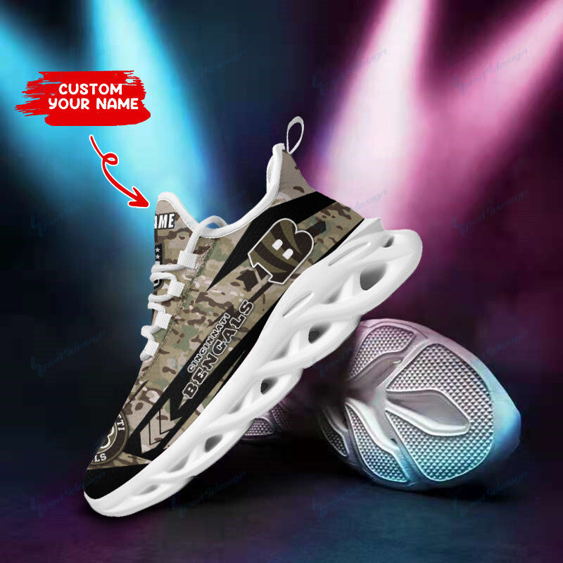 Ideafootwear Cincinnati Bengals NFL Max Soul Shoes Sneakers For Men And Women
