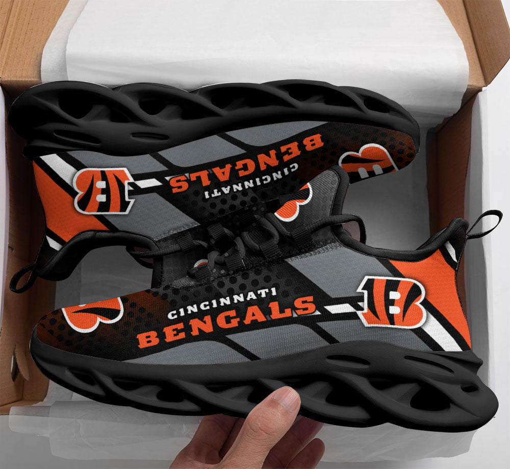 Ideafootwear Cincinnati Bengals NFL Max Soul Shoes Sneakers For Men And Women