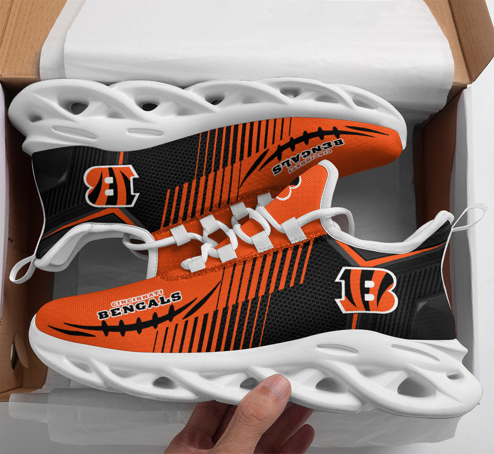 Ideafootwear Cincinnati Bengals NFL Max Soul Shoes Sneakers For Men And Women