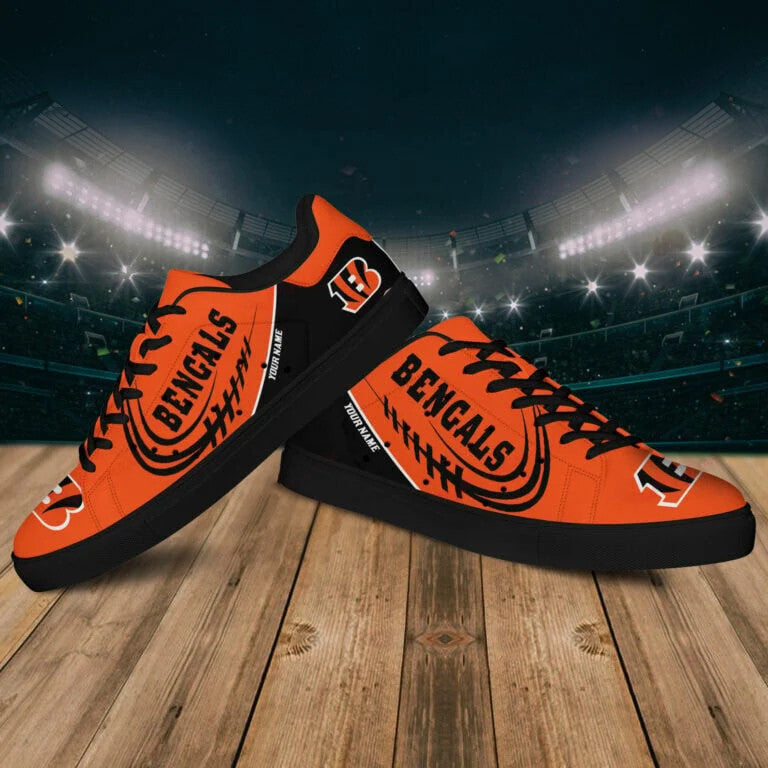 Ideafootwear Cincinnati Bengals Skate Stan Shoes Sneakes For Men And Women