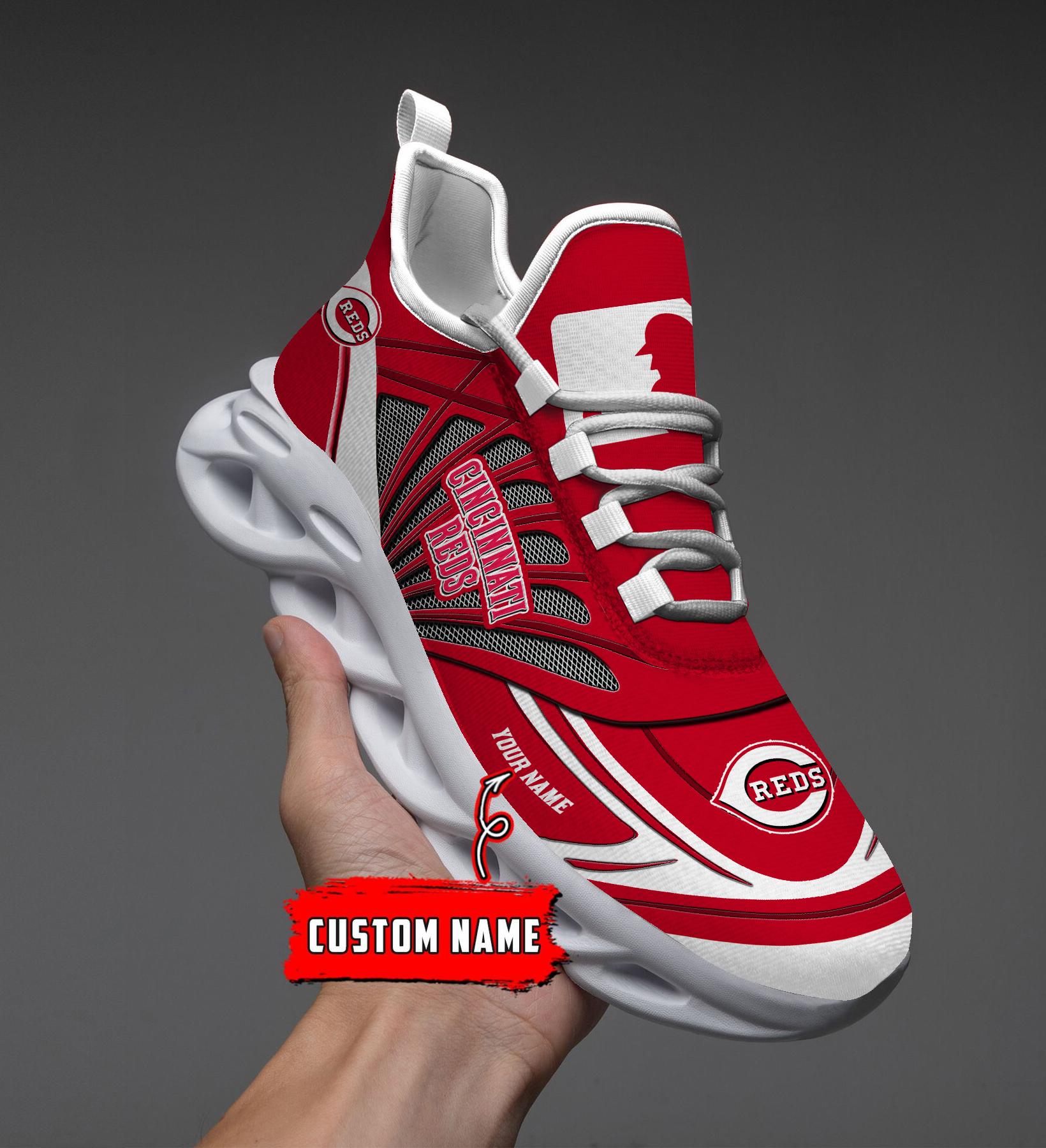 Ideafootwear Cincinnati Reds Max Soul Shoes Sneakers For Men And Women