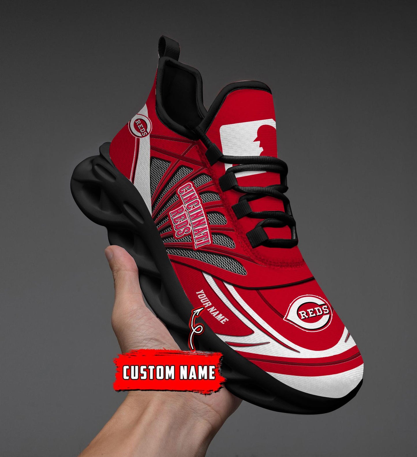 Ideafootwear Cincinnati Reds Max Soul Shoes Sneakers For Men And Women