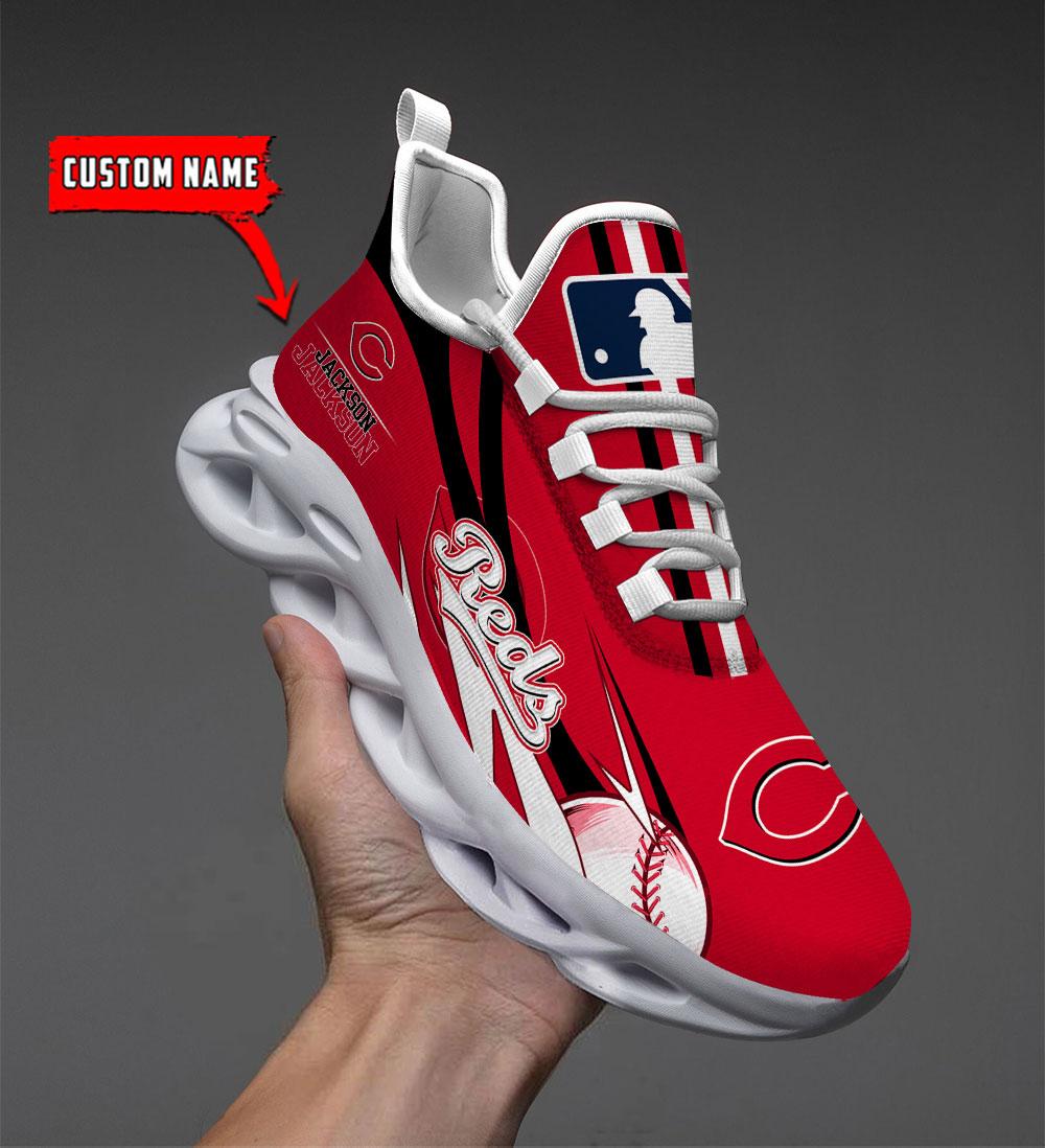 Ideafootwear Cincinnati Reds Max Soul Shoes Sneakers For Men And Women
