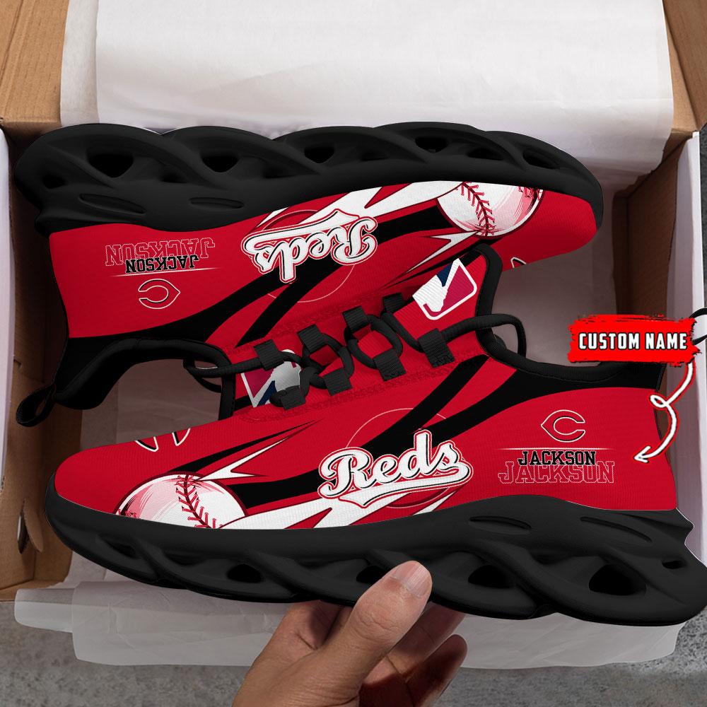 Ideafootwear Cincinnati Reds Max Soul Shoes Sneakers For Men And Women