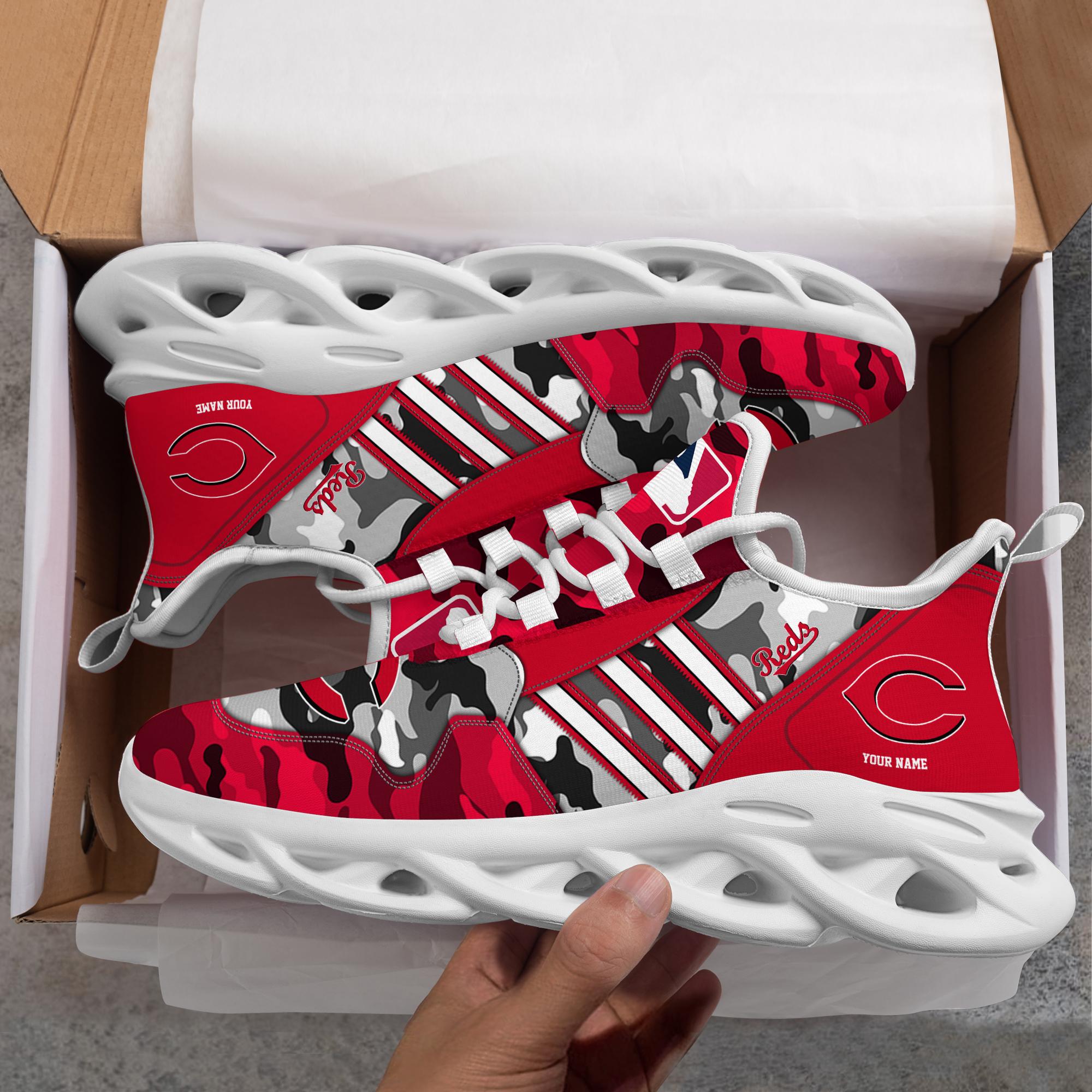Ideafootwear Cincinnati Reds Max Soul Shoes Sneakers For Men And Women