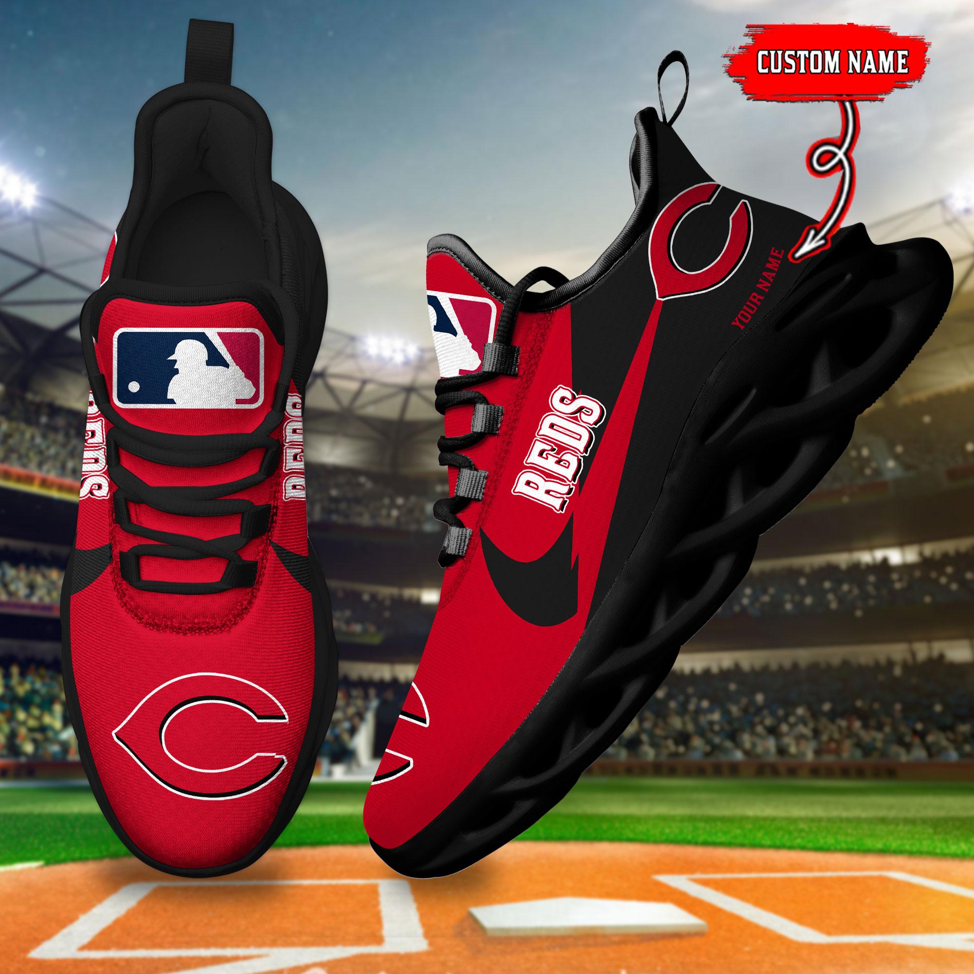 Ideafootwear Cincinnati Reds Max Soul Shoes Sneakers For Men And Women