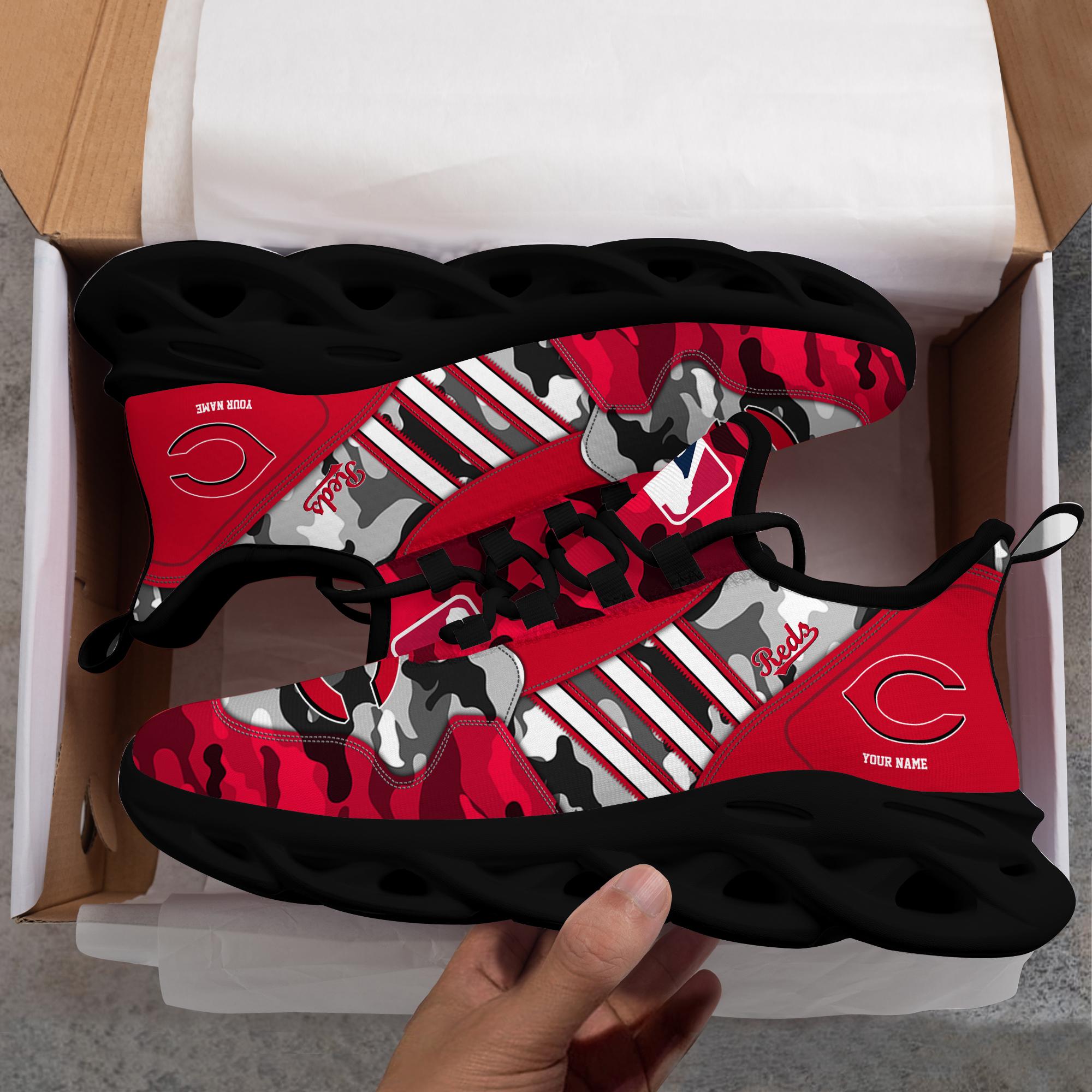 Ideafootwear Cincinnati Reds Max Soul Shoes Sneakers For Men And Women