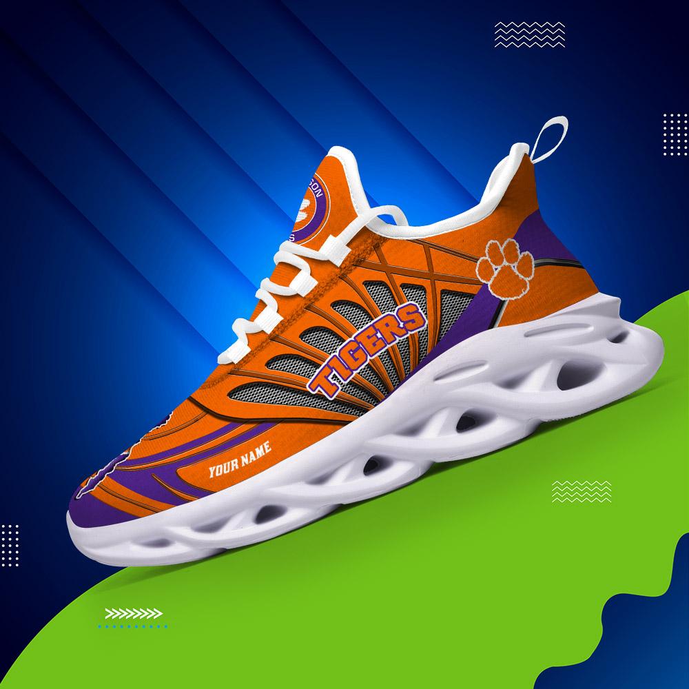 Ideafootwear Clemson Tigers Max Soul Shoes Sneakers For Men And Women