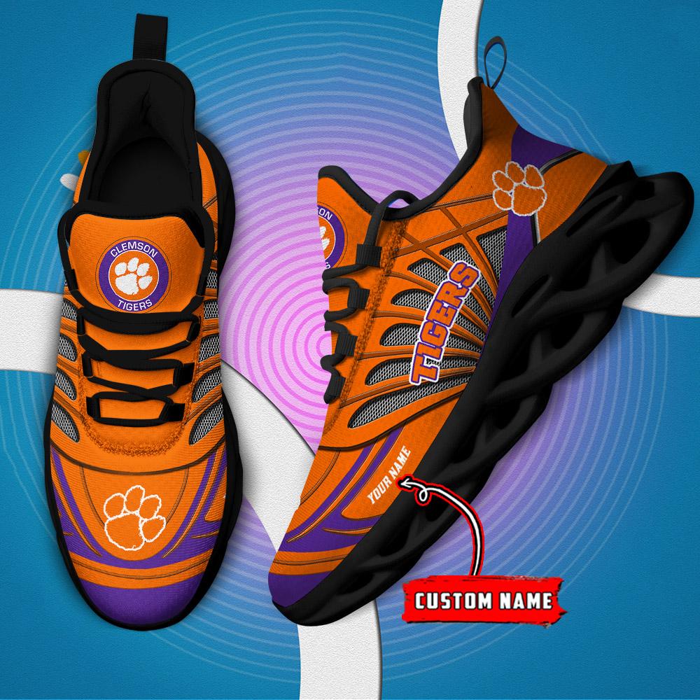 Ideafootwear Clemson Tigers Max Soul Shoes Sneakers For Men And Women