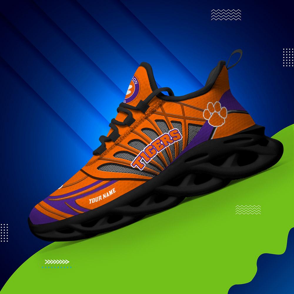 Ideafootwear Clemson Tigers Max Soul Shoes Sneakers For Men And Women