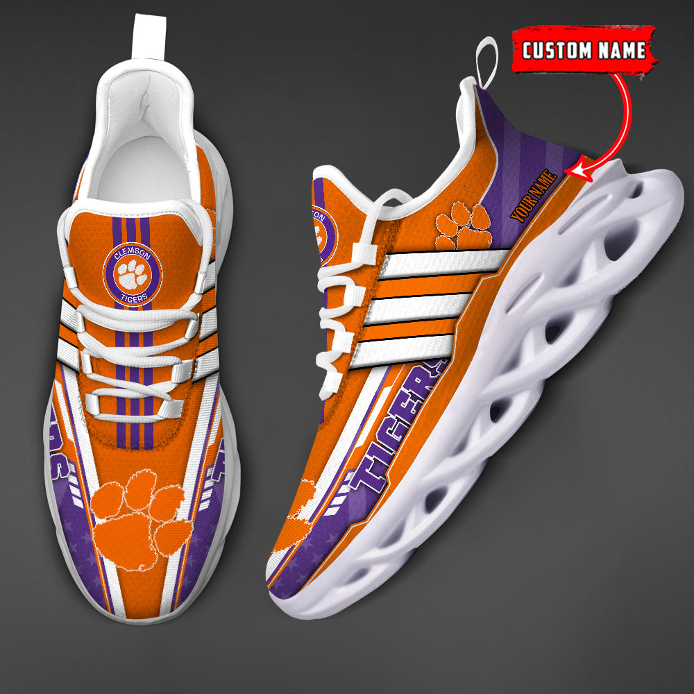 Ideafootwear Clemson Tigers Max Soul Shoes Sneakers For Men And Women