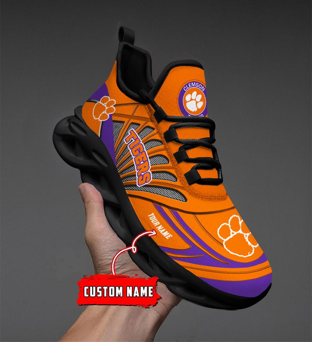 Ideafootwear Clemson Tigers Max Soul Shoes Sneakers For Men And Women