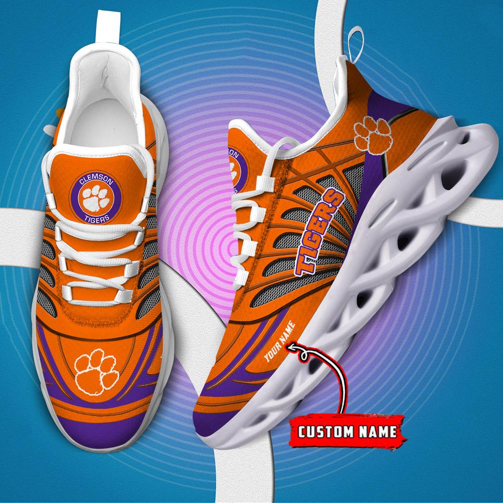 Ideafootwear Clemson Tigers Max Soul Shoes Sneakers For Men And Women