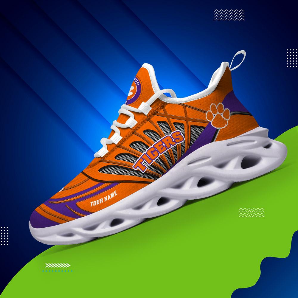 Ideafootwear Clemson Tigers Max Soul Shoes Sneakers For Men And Women