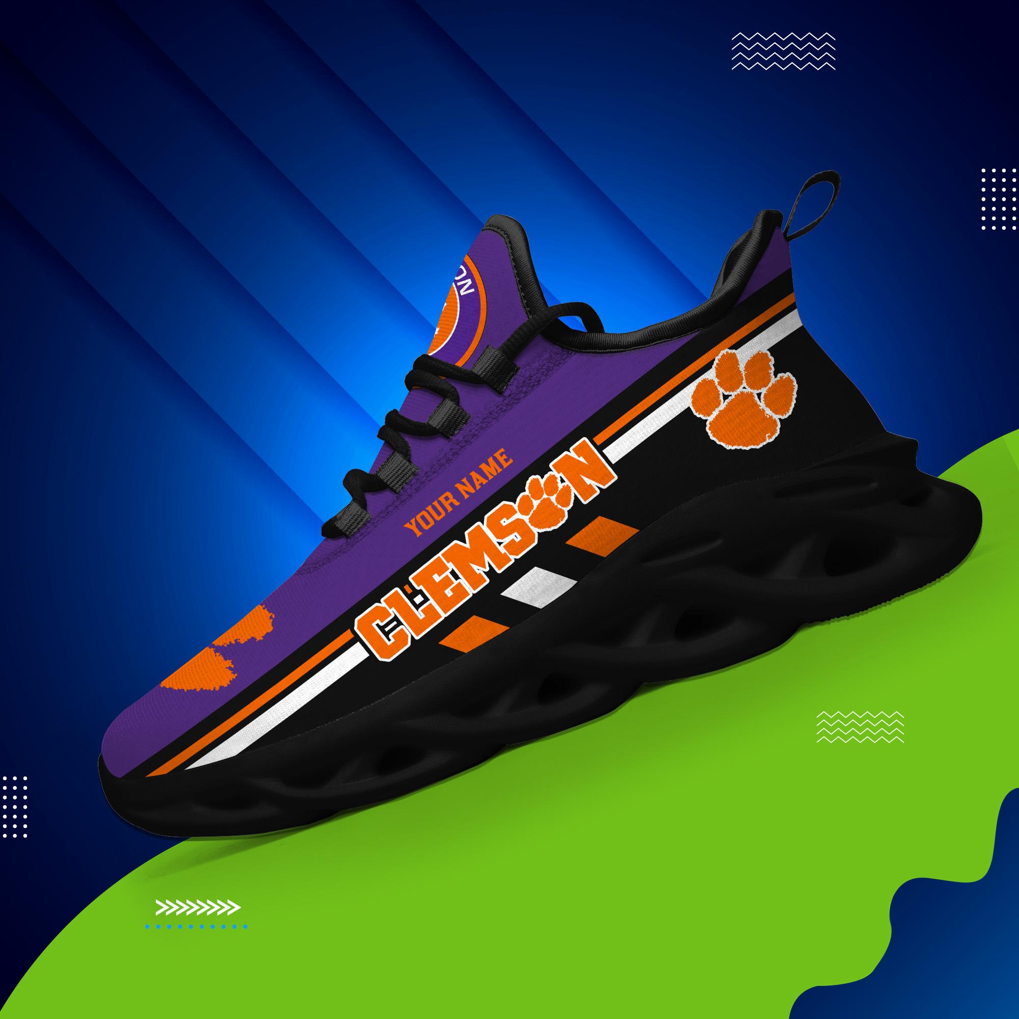 Ideafootwear Clemson Tigers Max Soul Shoes Sneakers For Men And Women