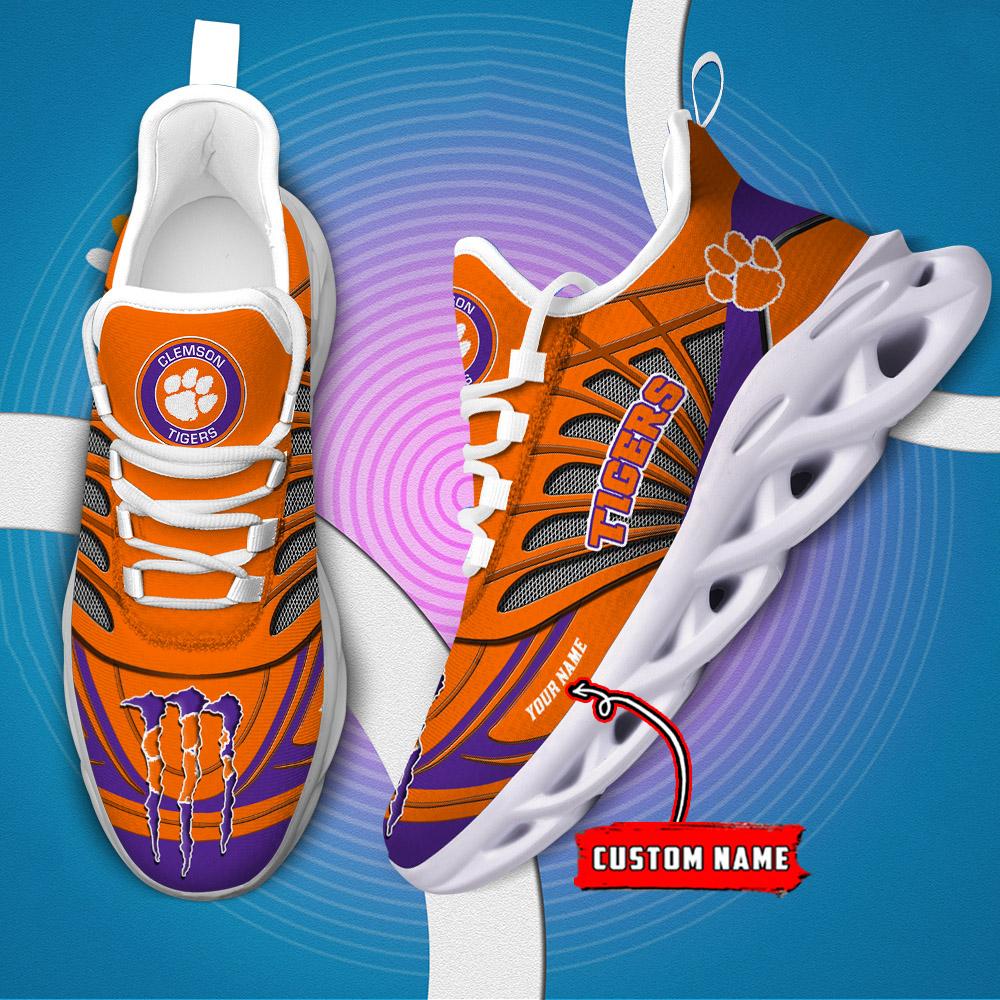 Ideafootwear Clemson Tigers Max Soul Shoes Sneakers For Men And Women