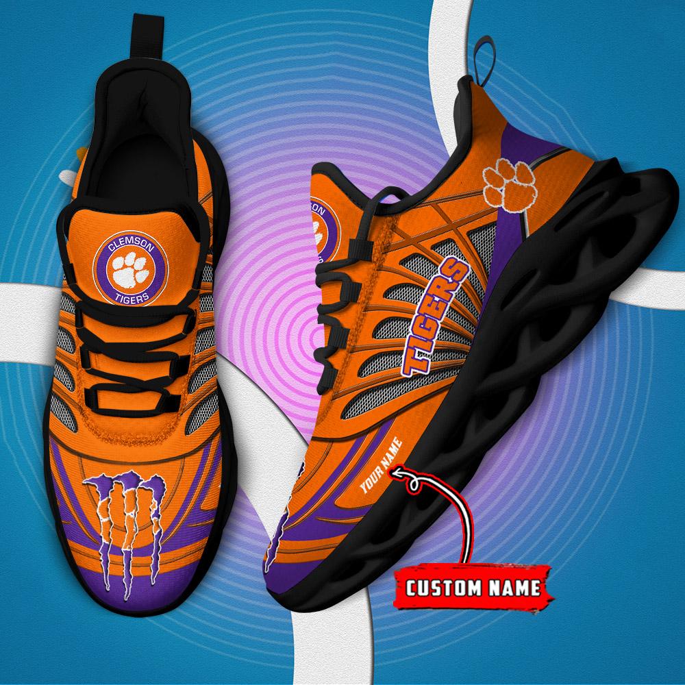 Ideafootwear Clemson Tigers Max Soul Shoes Sneakers For Men And Women
