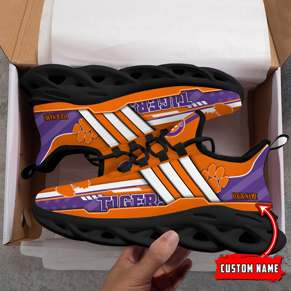 Ideafootwear Clemson Tigers Max Soul Shoes Sneakers For Men And Women