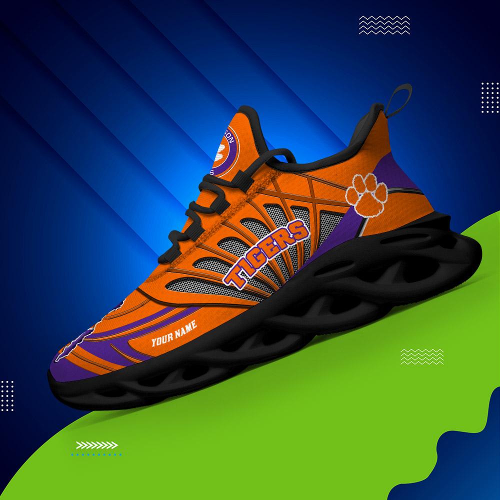 Ideafootwear Clemson Tigers Max Soul Shoes Sneakers For Men And Women