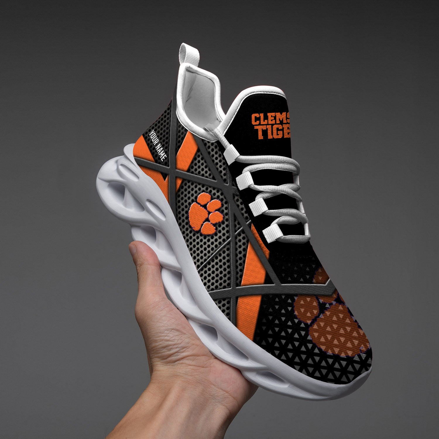 Ideafootwear Clemson Tigers NCAA Max Soul Shoes Sneakers For Men And Women
