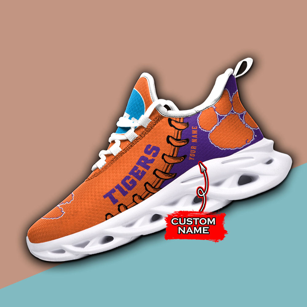 Ideafootwear Clemson Tigers NCAA Max Soul Shoes Sneakers For Men And Women
