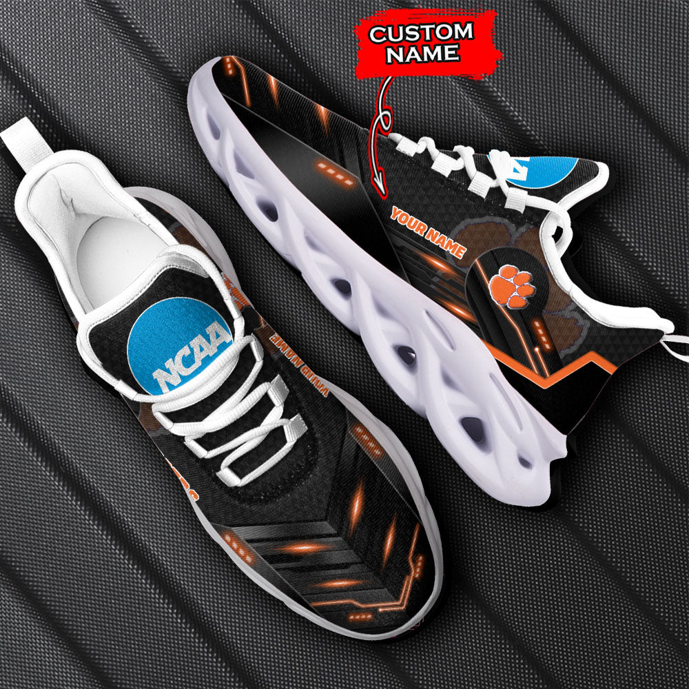Ideafootwear Clemson Tigers NCAA Max Soul Shoes Sneakers For Men And Women