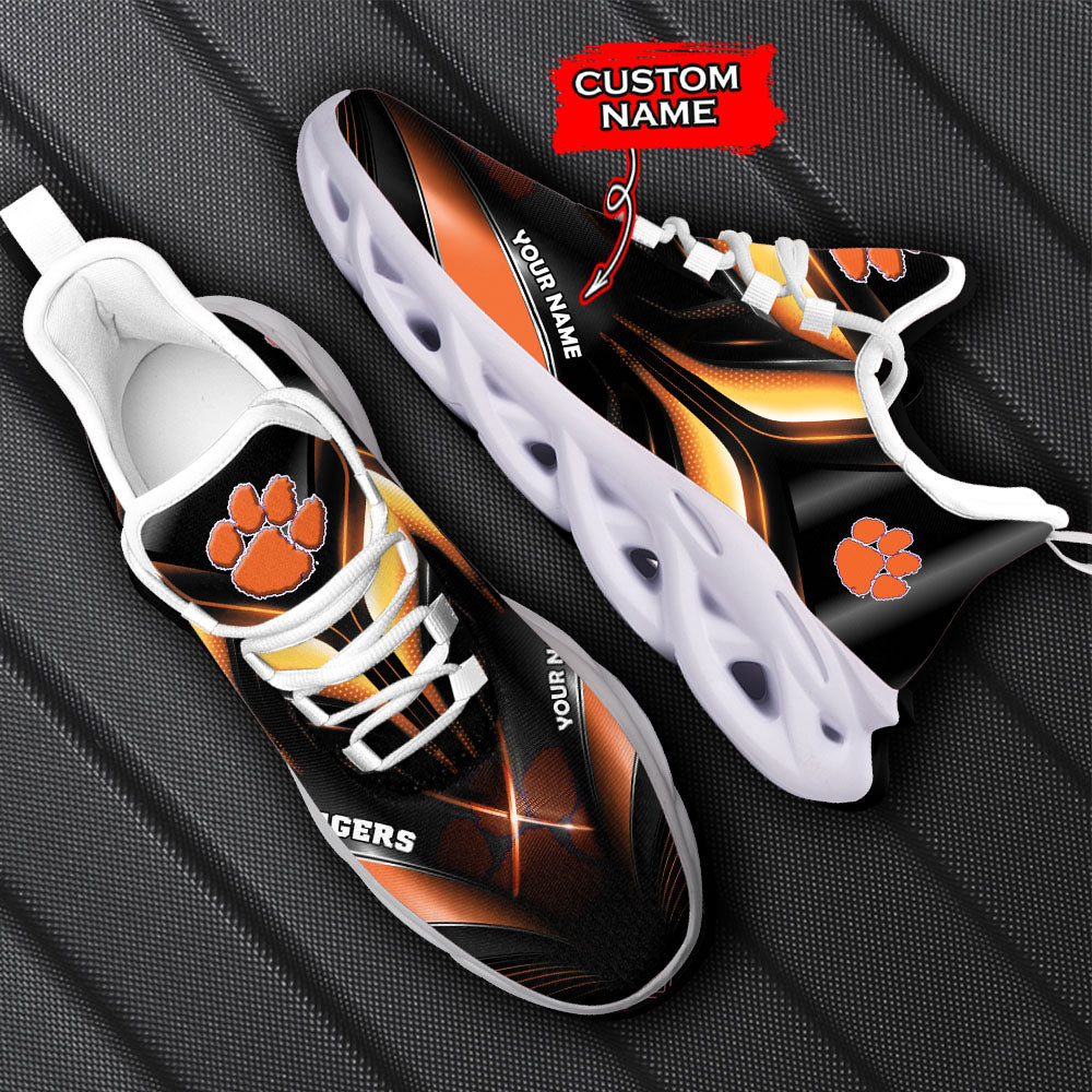 Ideafootwear Clemson Tigers NCAA Max Soul Shoes Sneakers For Men And Women