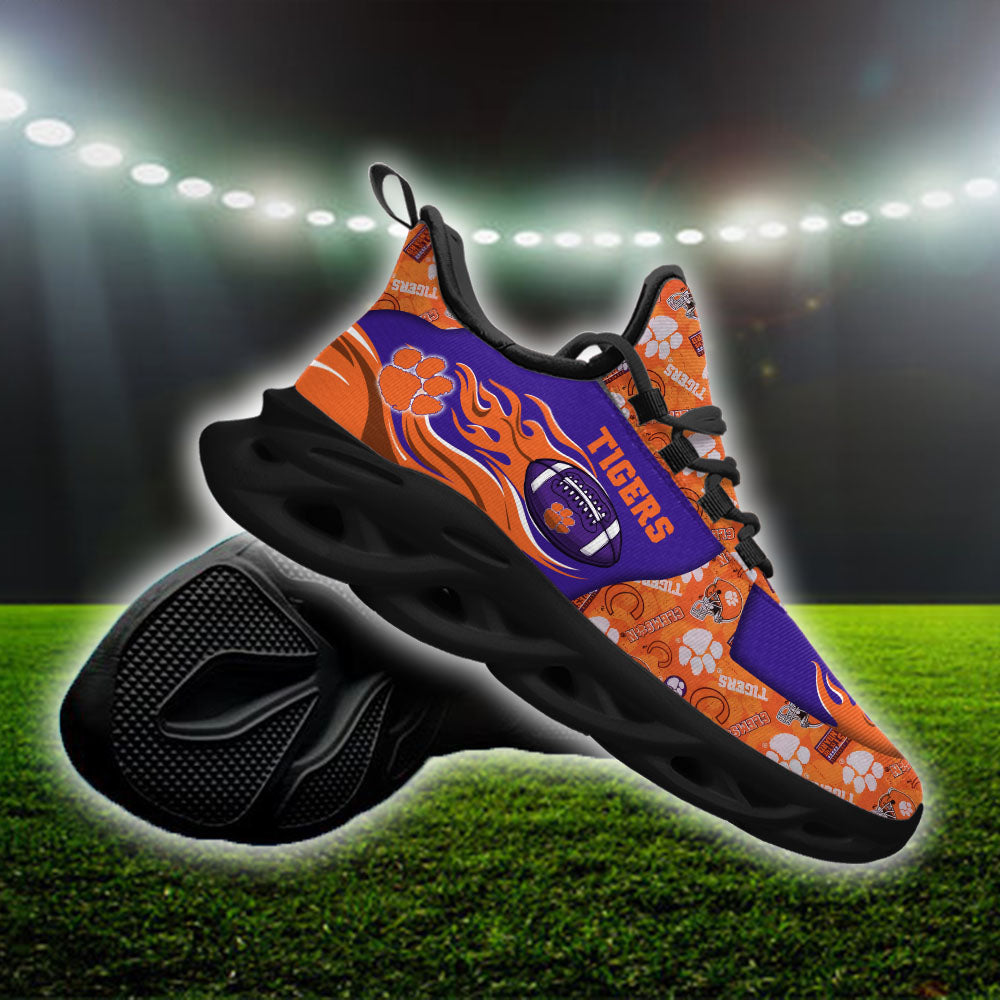 Ideafootwear Clemson Tigers NCAA Max Soul Shoes Sneakers For Men And Women