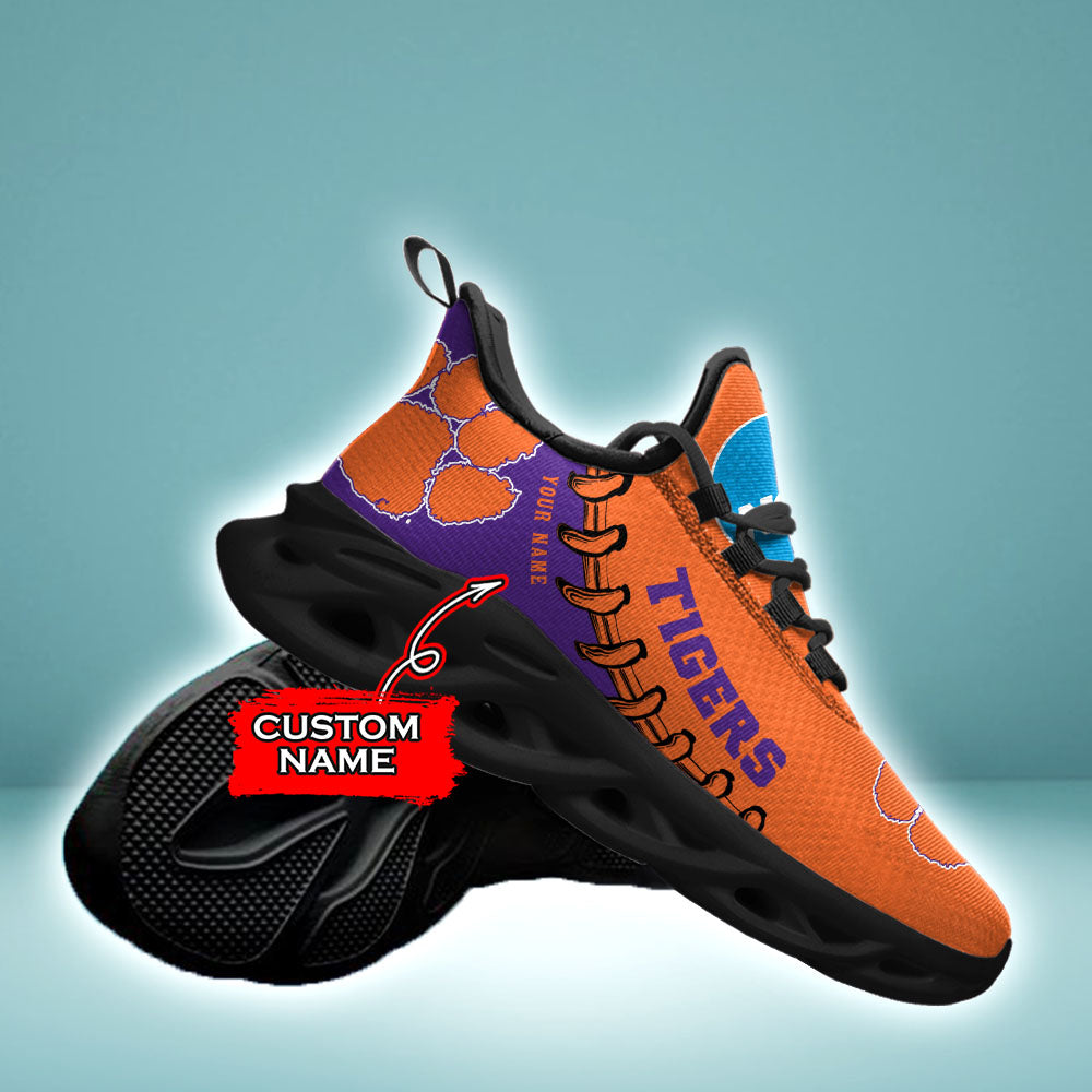 Ideafootwear Clemson Tigers NCAA Max Soul Shoes Sneakers For Men And Women