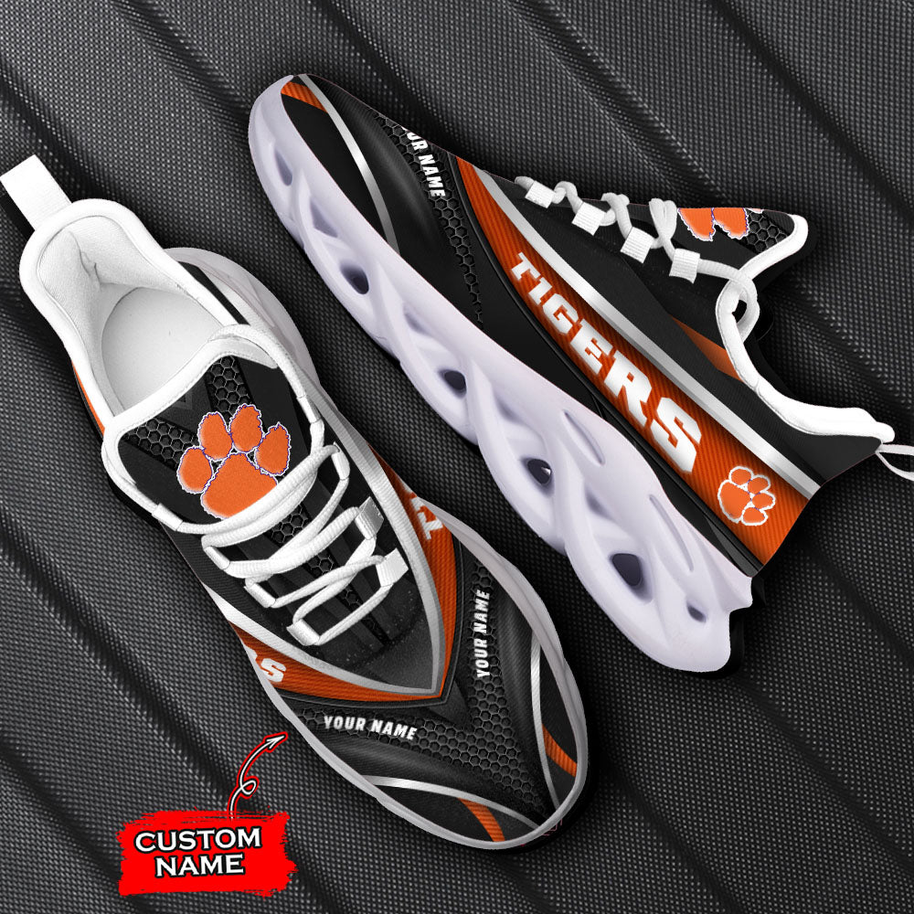 Ideafootwear Clemson Tigers NCAA Max Soul Shoes Sneakers For Men And Women
