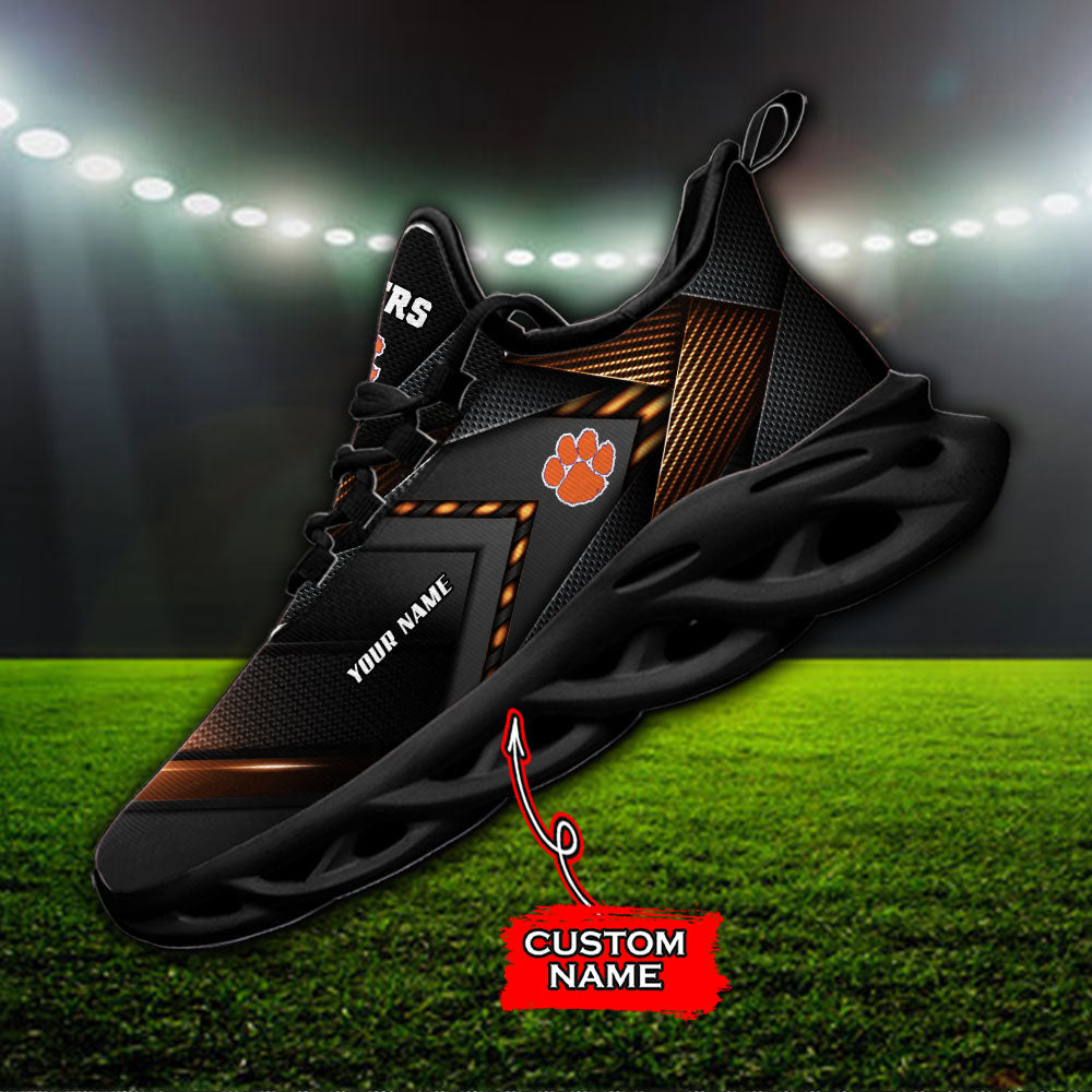 Ideafootwear Clemson Tigers NCAA Max Soul Shoes Sneakers For Men And Women