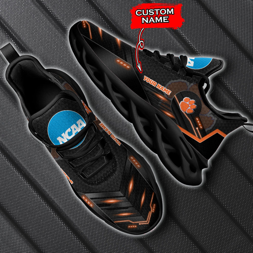 Ideafootwear Clemson Tigers NCAA Max Soul Shoes Sneakers For Men And Women