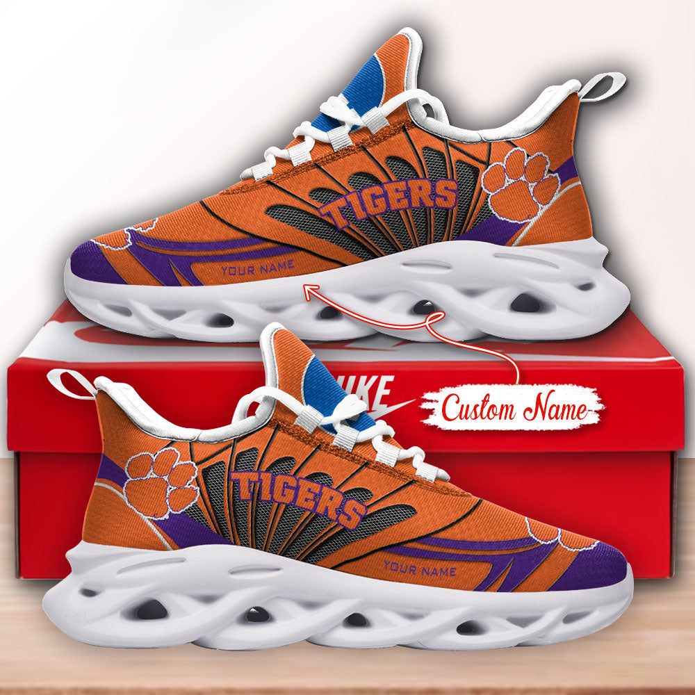 Ideafootwear Clemson Tigers NCAA Max Soul Shoes Sneakers For Men And Women