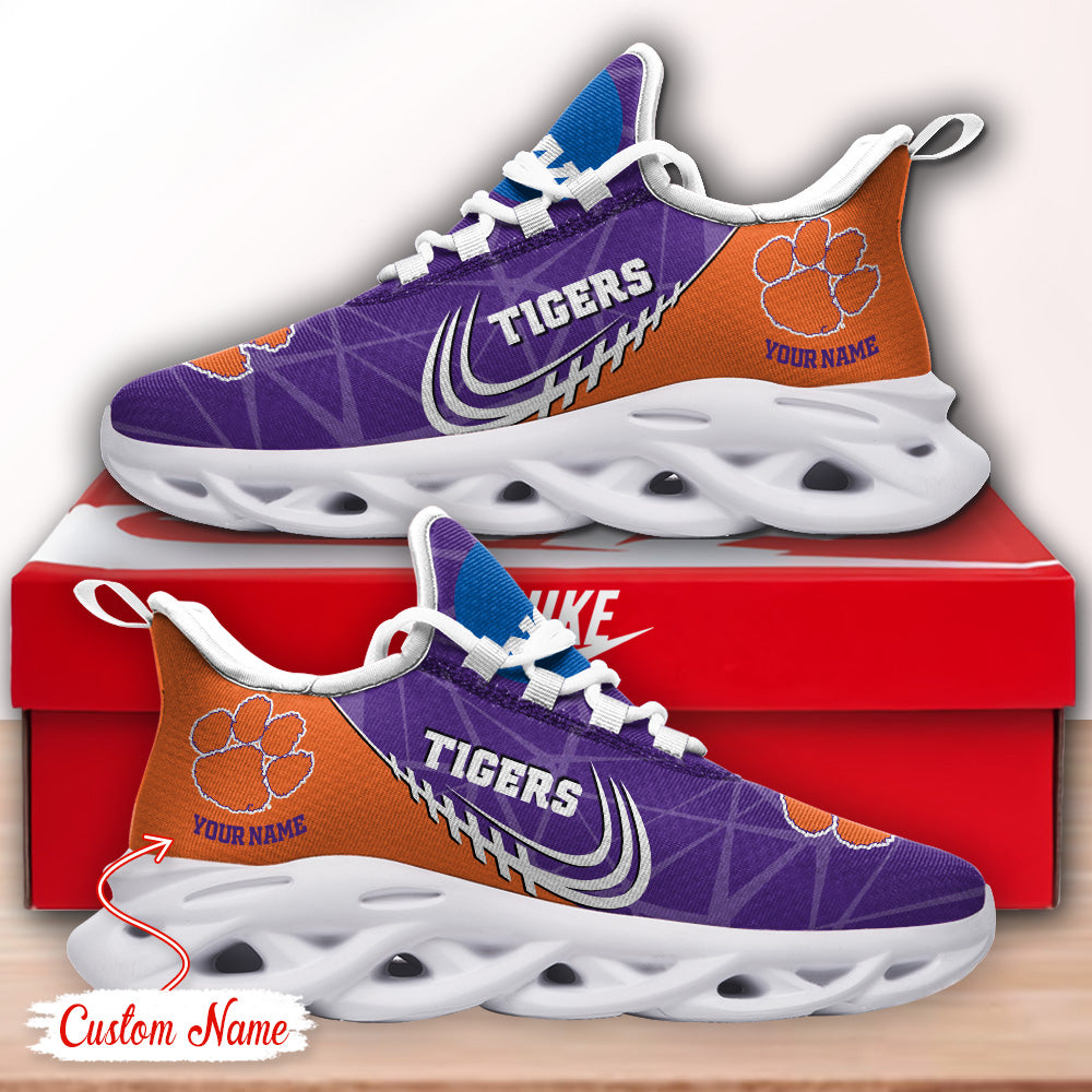 Ideafootwear Clemson Tigers NCAA Max Soul Shoes Sneakers For Men And Women