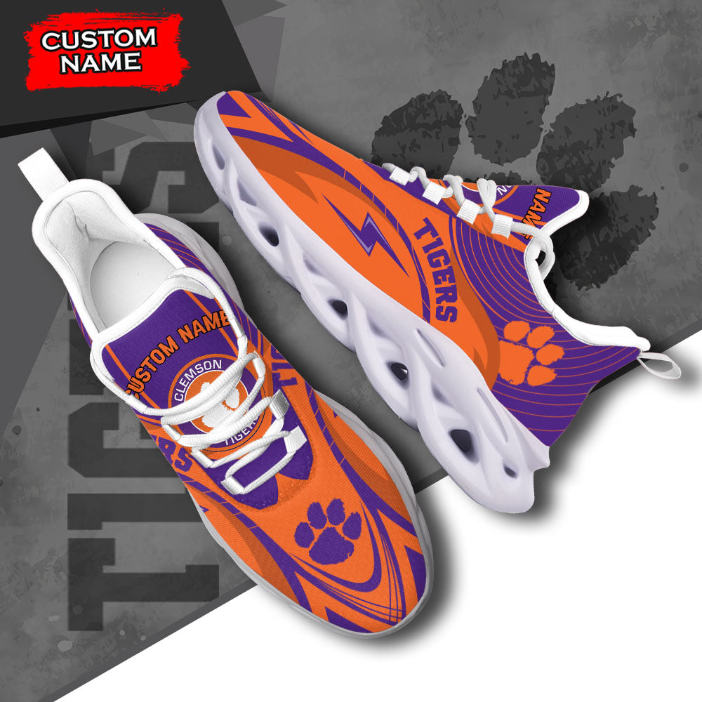 Ideafootwear Clemson Tigers NCAA Max Soul Shoes Sneakers For Men And Women