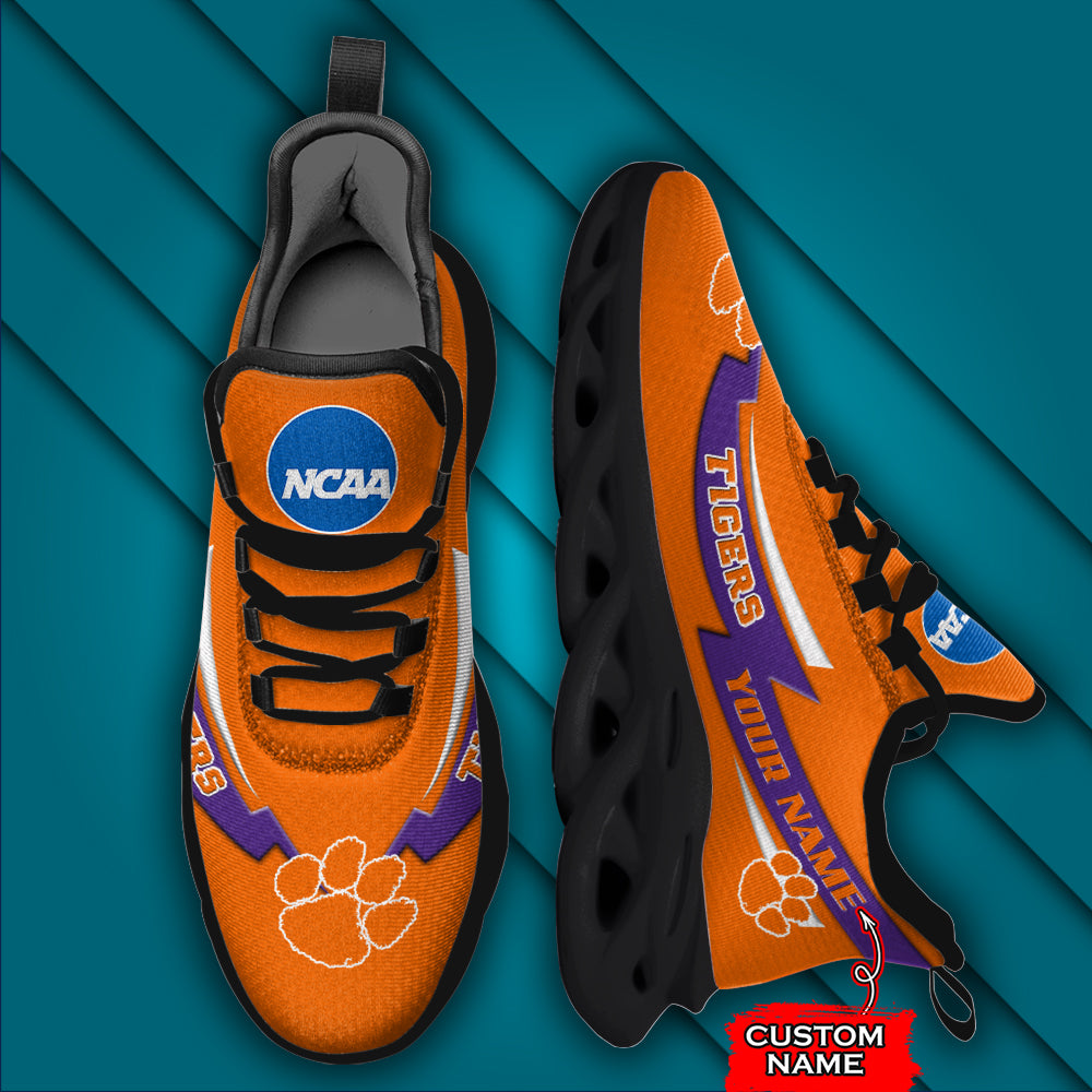 Ideafootwear Clemson Tigers NCAA Max Soul Shoes Sneakers For Men And Women