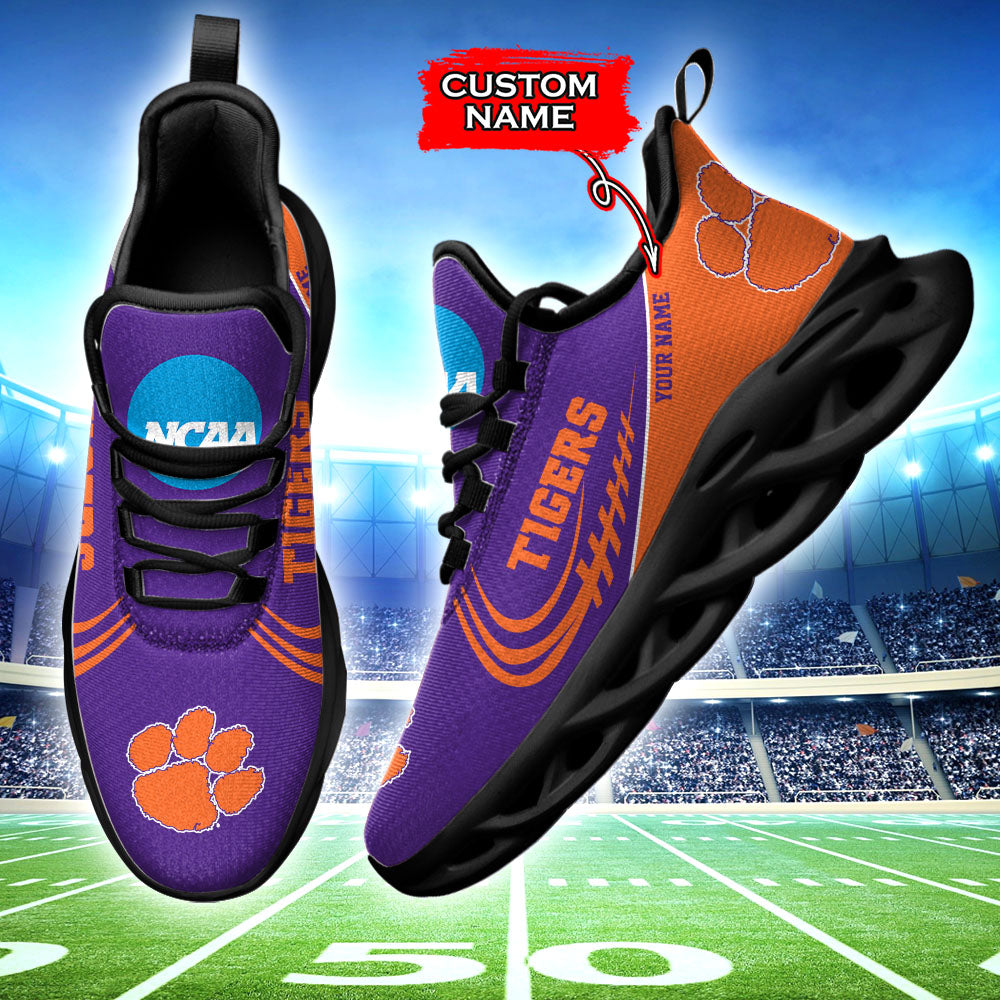 Ideafootwear Clemson Tigers NCAA Max Soul Shoes Sneakers For Men And Women