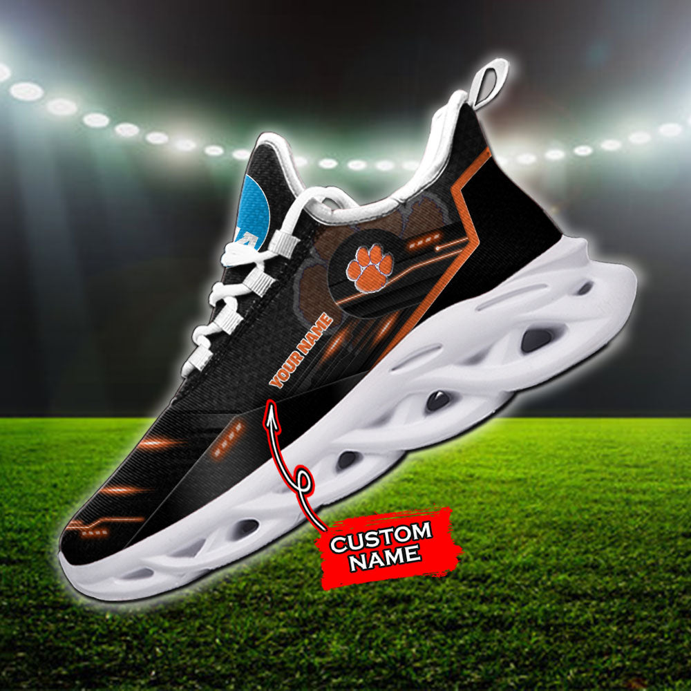 Ideafootwear Clemson Tigers NCAA Max Soul Shoes Sneakers For Men And Women
