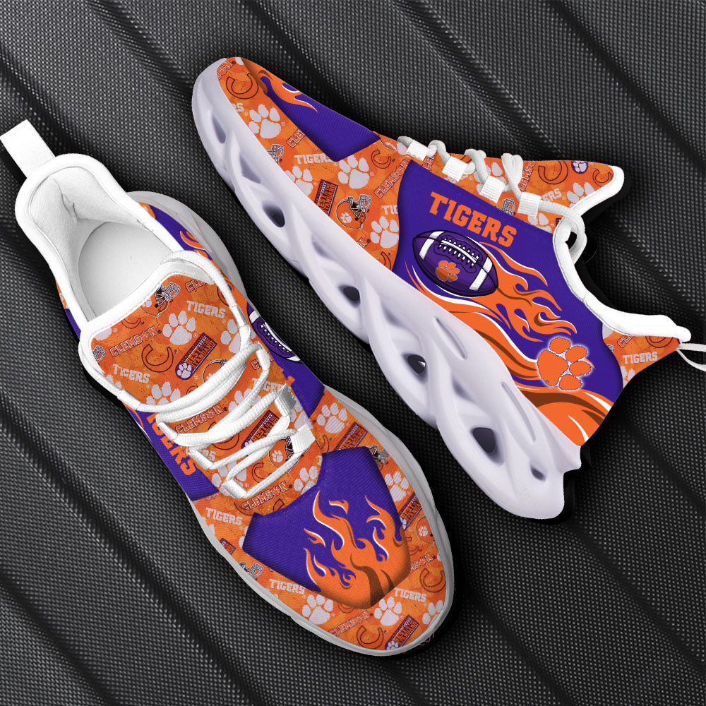 Ideafootwear Clemson Tigers NCAA Max Soul Shoes Sneakers For Men And Women