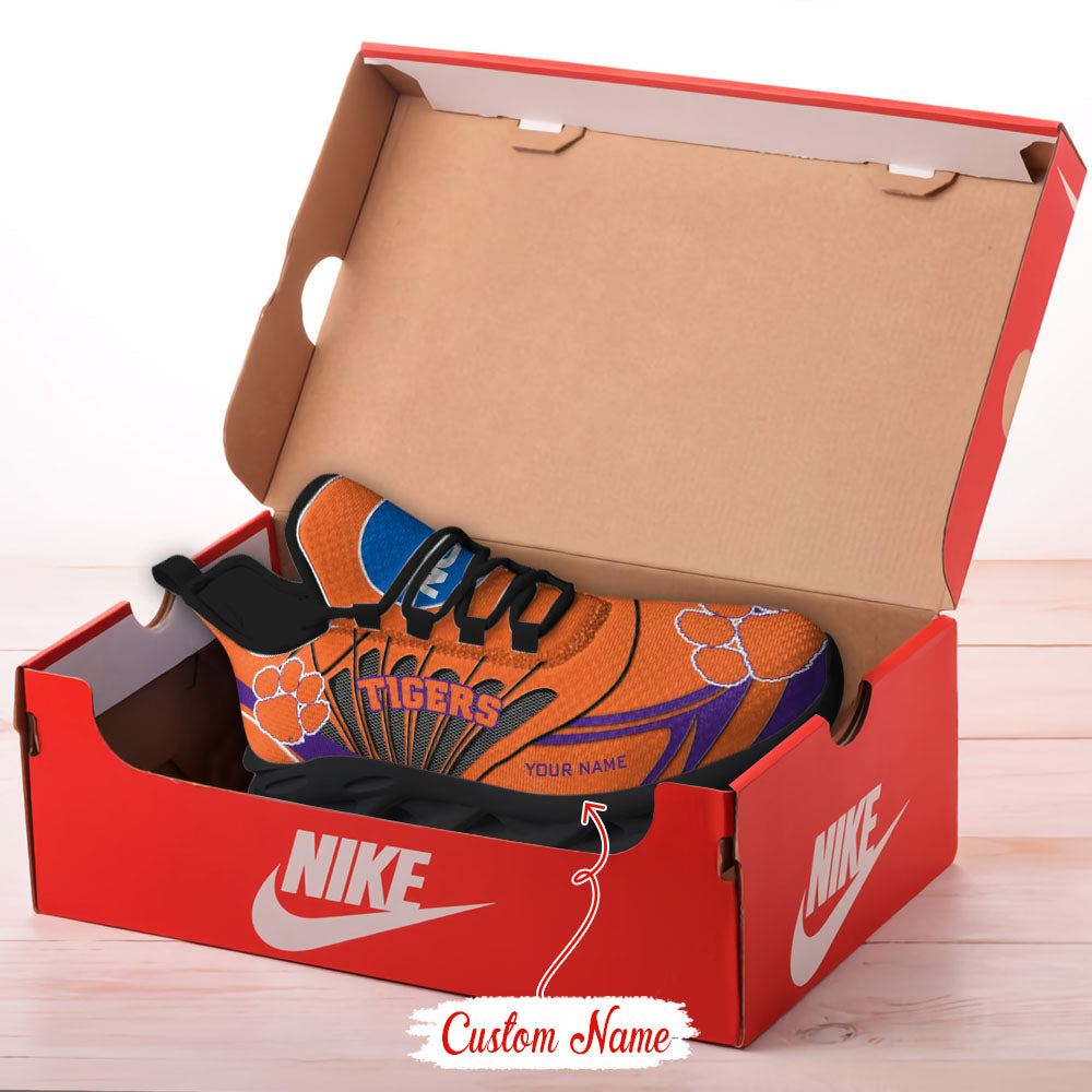 Ideafootwear Clemson Tigers NCAA Max Soul Shoes Sneakers For Men And Women