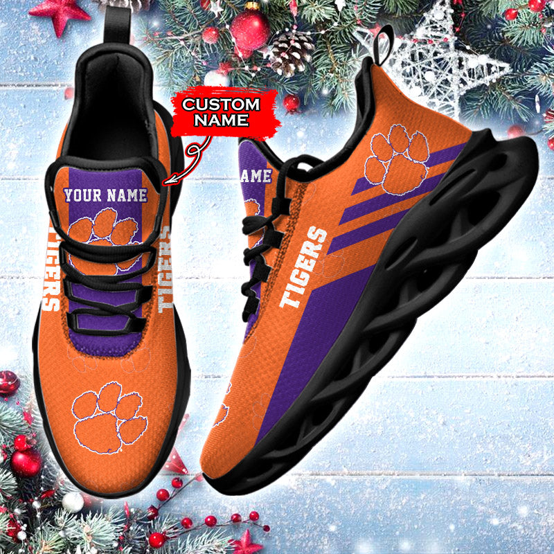 Ideafootwear Clemson Tigers NCAA Max Soul Shoes Sneakers For Men And Women
