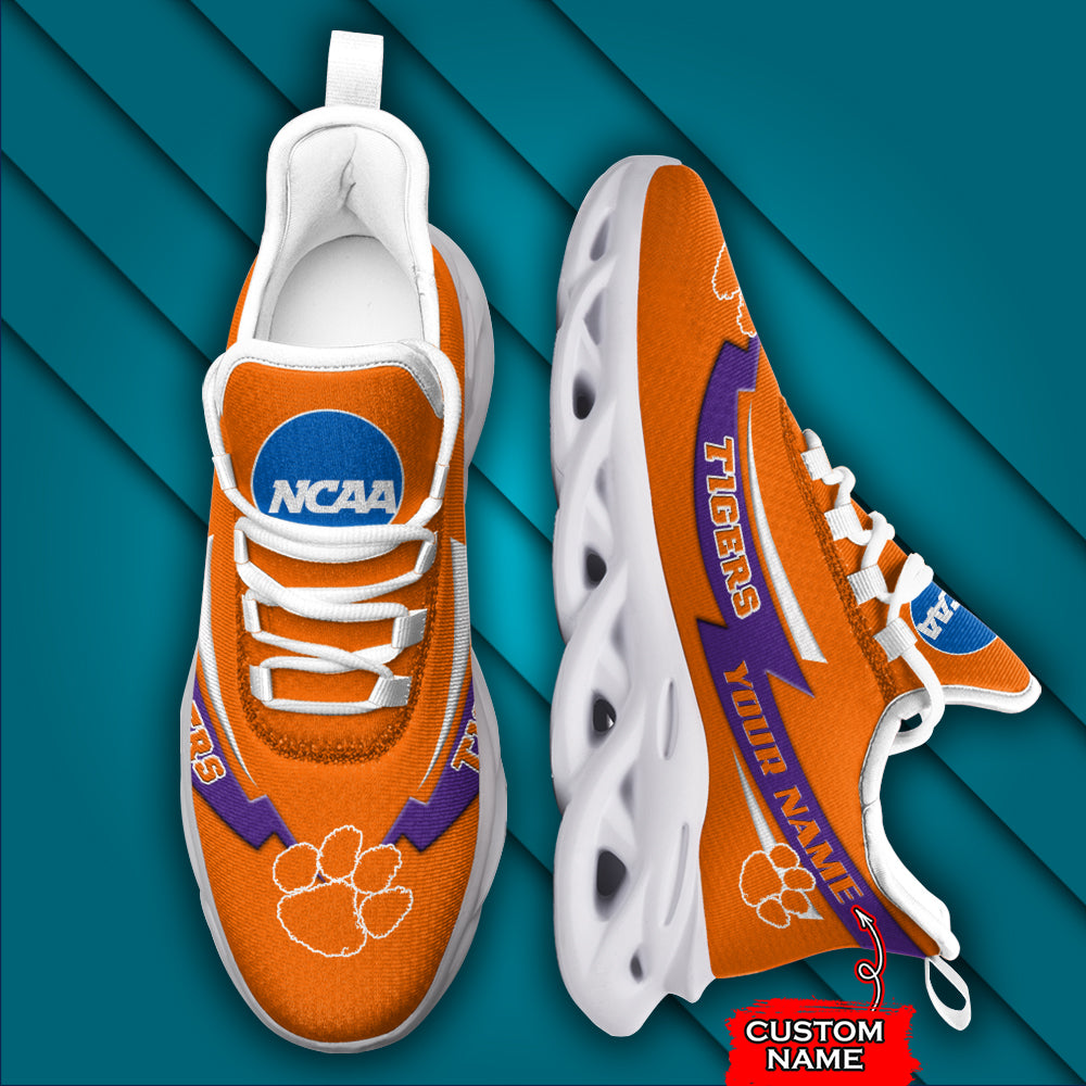 Ideafootwear Clemson Tigers NCAA Max Soul Shoes Sneakers For Men And Women